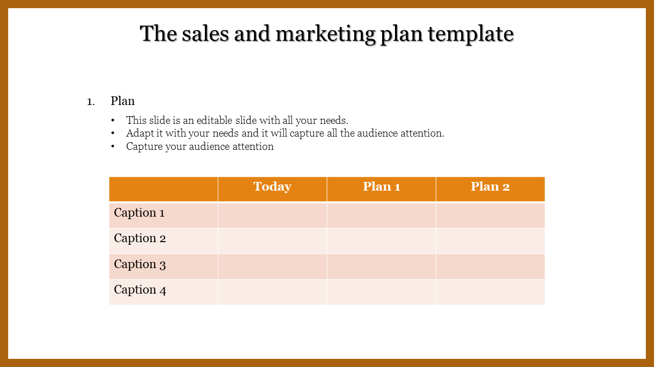 Free - Sales And Marketing Plan Template and Google Slides Themes